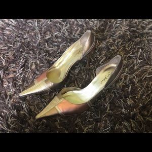 Gold and Copper Sergio Zelcer Heels